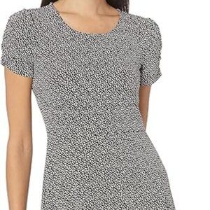 Lark & Ro Black & White Work Dress